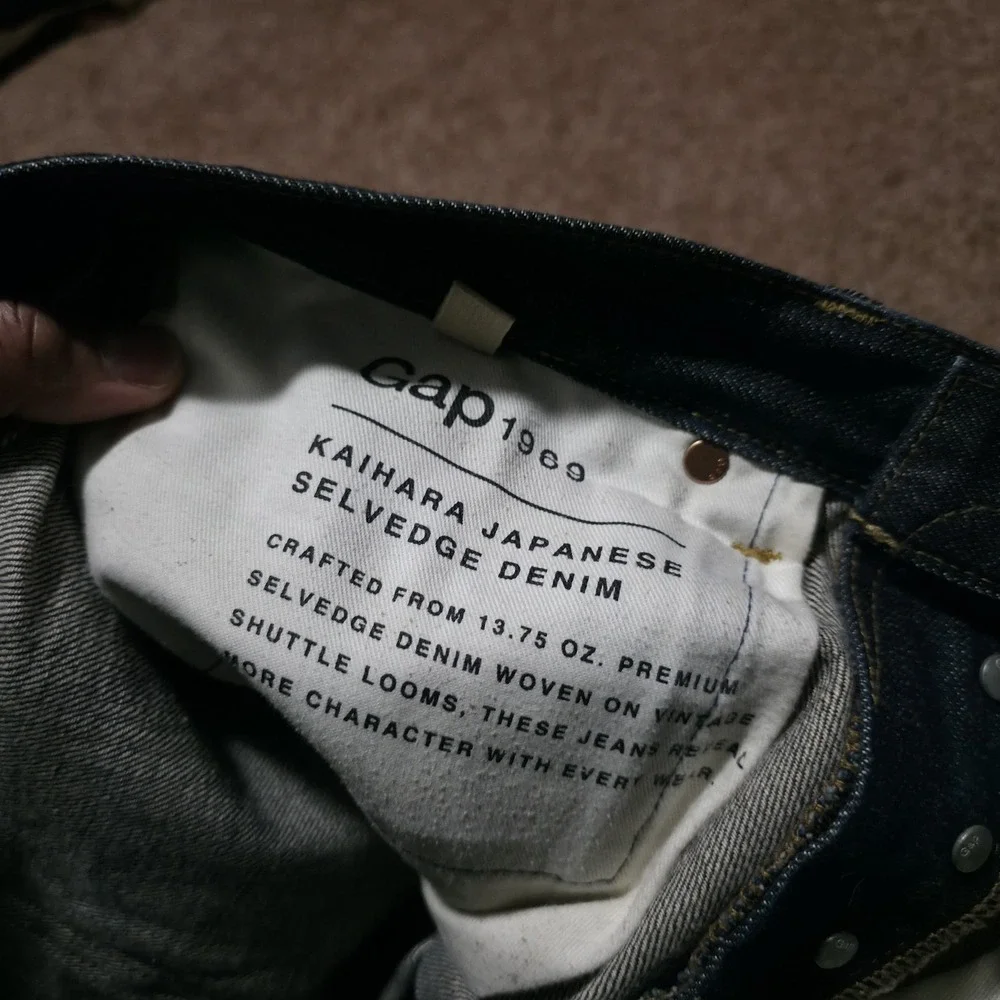 Mens Gap 1969 Kaihara Japanese Selvedge Denim Indigo Slim Jeans‎ Size 31 x 32